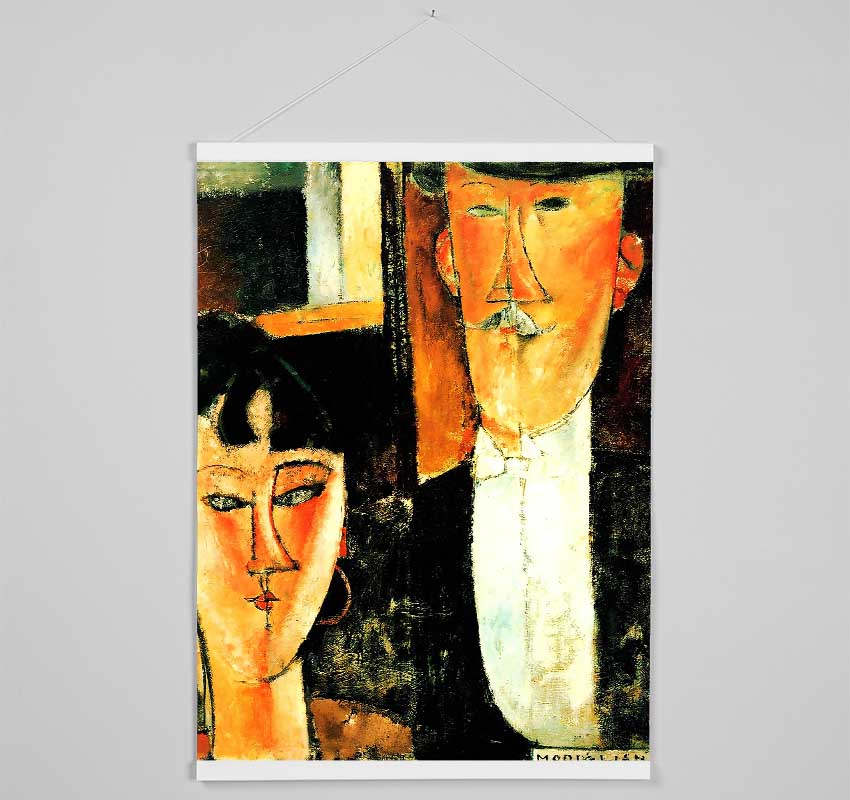 Modigliani Bride And Groom Hanging Poster - Wallart-Direct UK