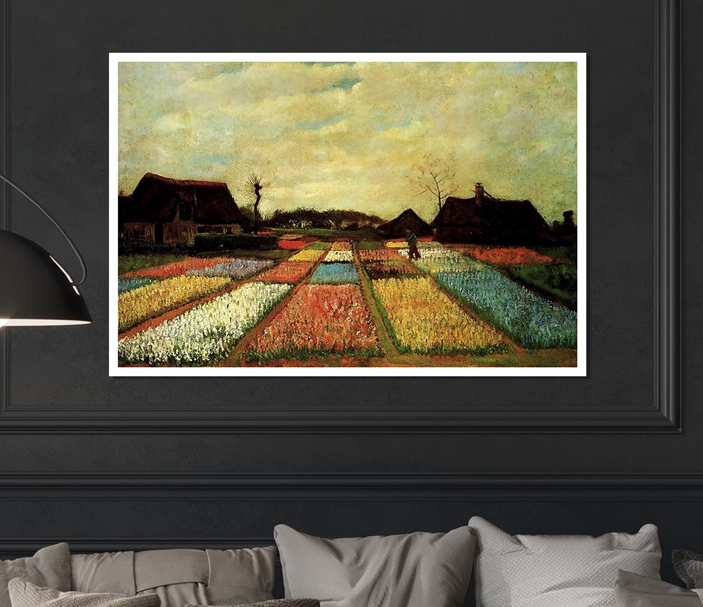 Van Gogh Bulb Fields Print Poster Wall Art