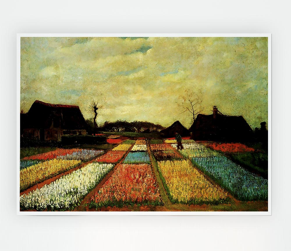 Van Gogh Bulb Fields Print Poster Wall Art