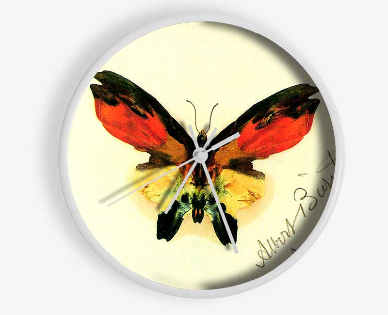 Bierstadt Butterfly 2 Clock - Wallart-Direct UK