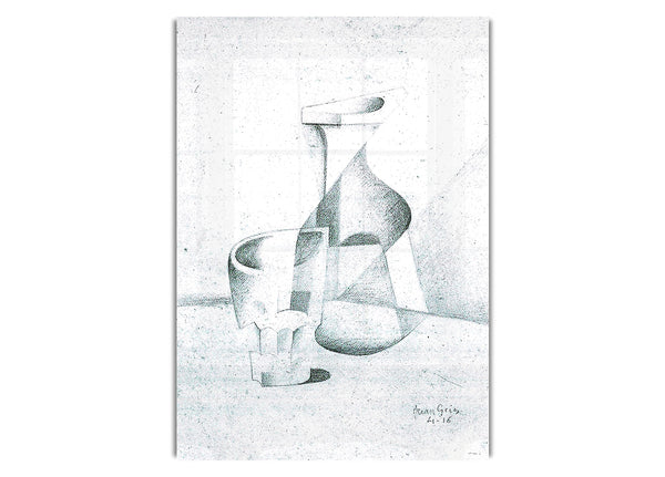 Caraffe And Glass By Juan Gris