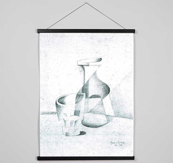 Juan Gris Caraffe And Glass Hanging Poster - Wallart-Direct UK