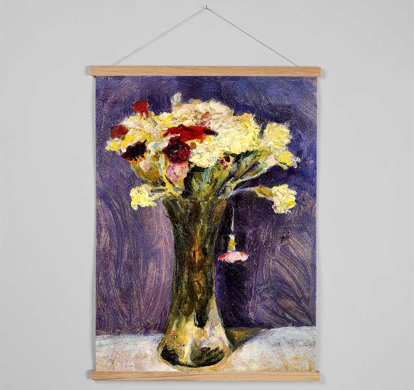 August Macke Carnations In A Green Vase Hanging Poster - Wallart-Direct UK