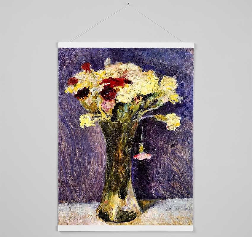 August Macke Carnations In A Green Vase Hanging Poster - Wallart-Direct UK