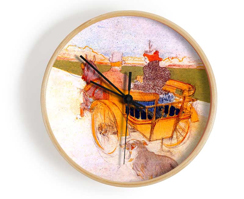 Toulouse Lautrec Carriage With Dog Clock - Wallart-Direct UK