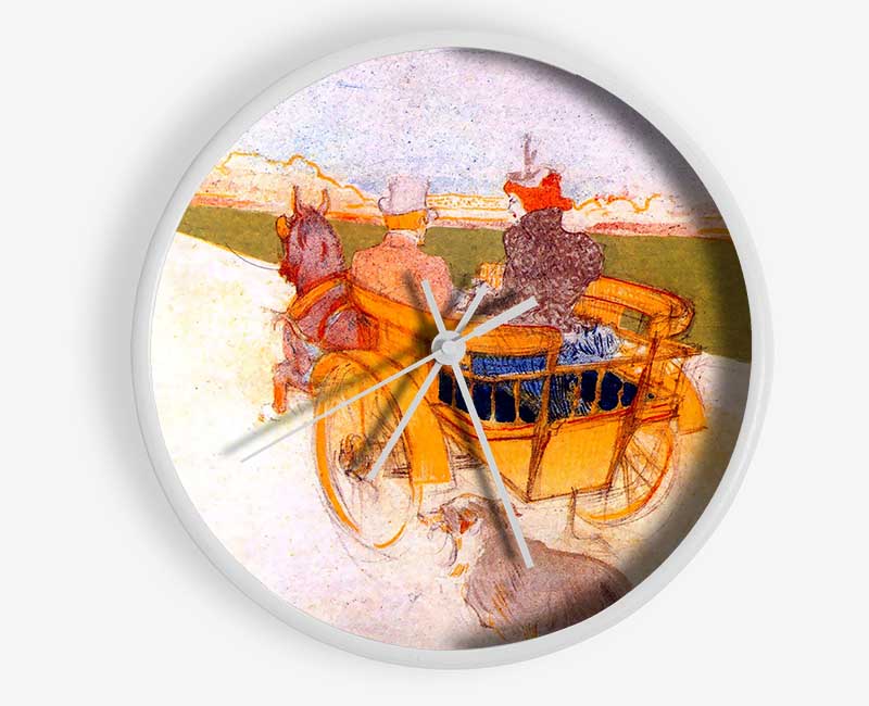 Toulouse Lautrec Carriage With Dog Clock - Wallart-Direct UK