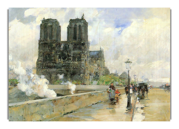 Cathedral Of Notre Dame, 1888 By Hassam