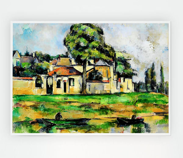 Cezanne Banks Of The Marne Print Poster Wall Art