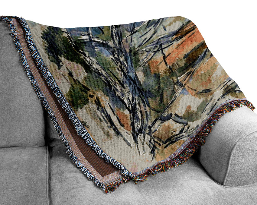 Cezanne Montagne Sainte-Victoire Woven Blanket