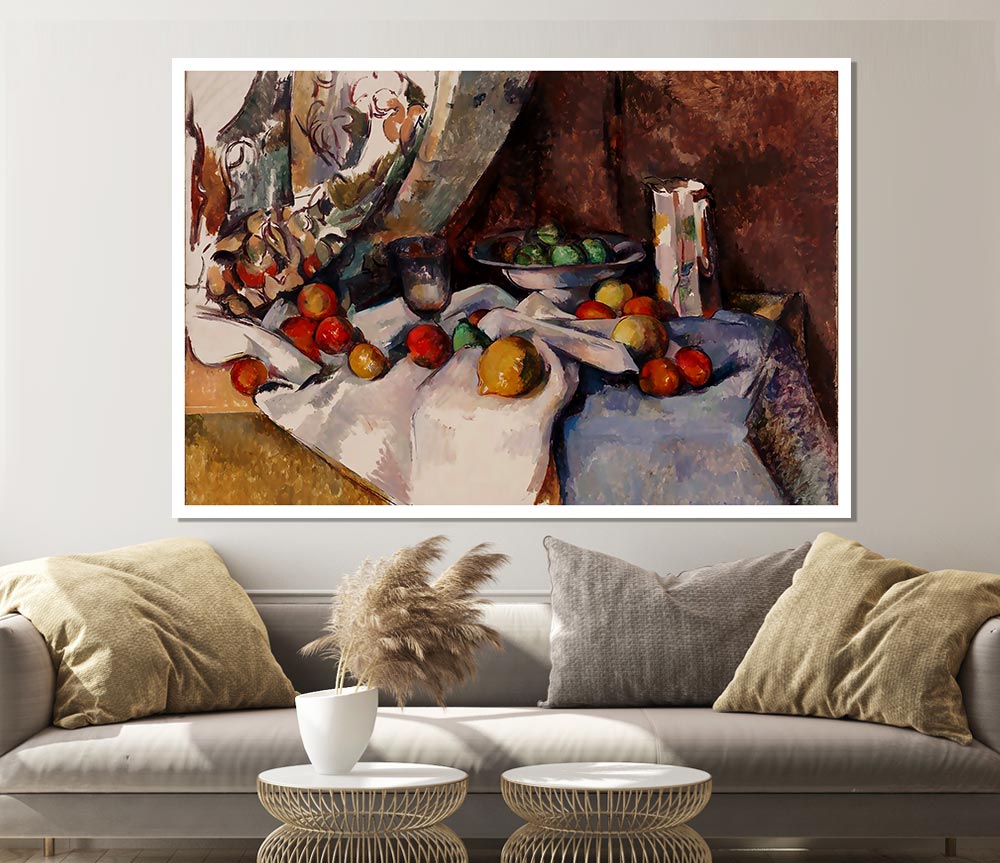 Cezanne Still Life With Apples Print Poster Wall Art