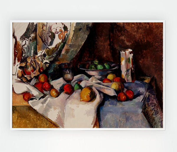 Cezanne Still Life With Apples Print Poster Wall Art