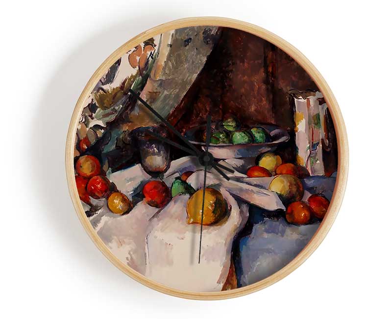 Cezanne Still Life With Apples Clock - Wallart-Direct UK