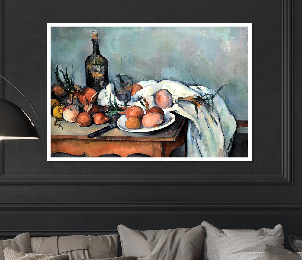 Cezanne Still Life With Onions Print Poster Wall Art