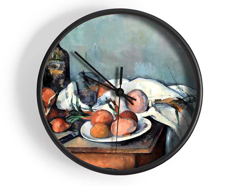 Cezanne Still Life With Onions Clock - Wallart-Direct UK