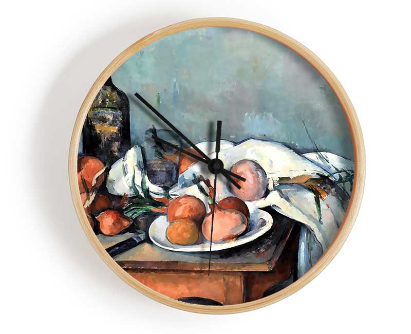 Cezanne Still Life With Onions Clock - Wallart-Direct UK