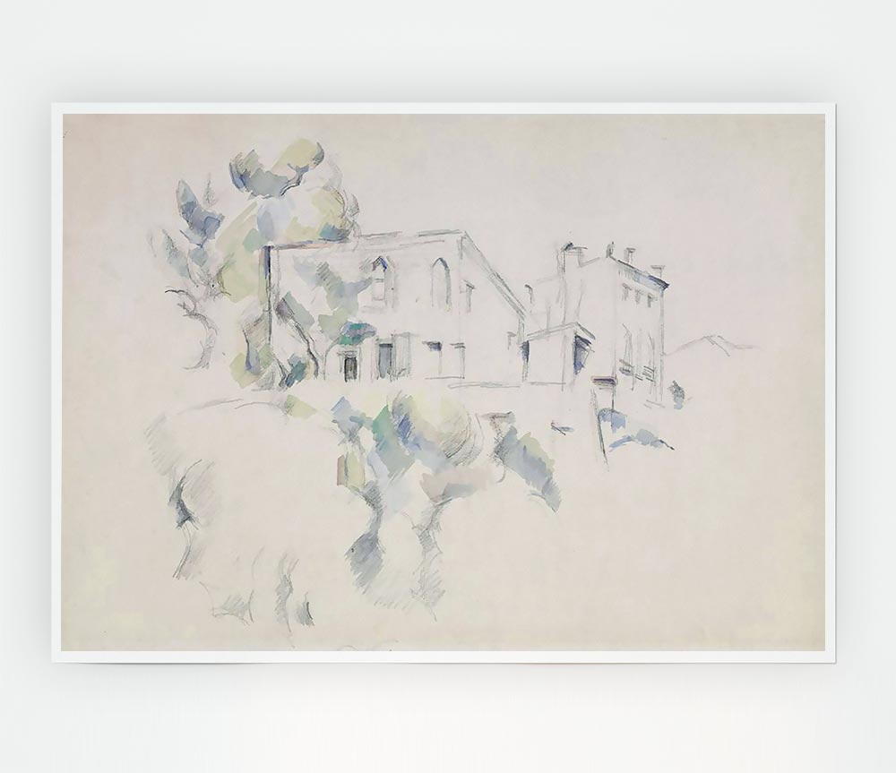 Cezanne View Of The Chateau Noir Print Poster Wall Art