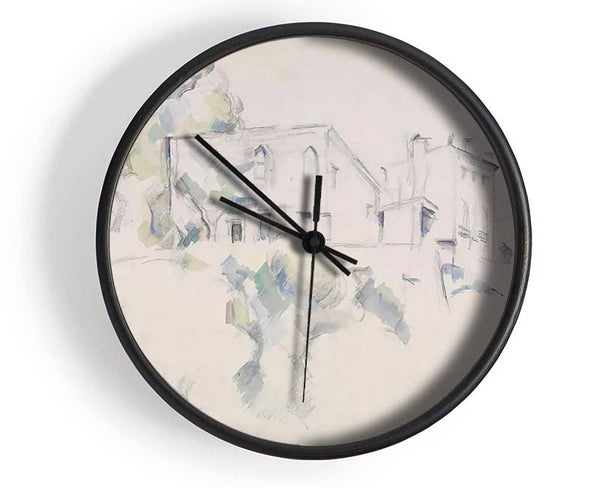 Cezanne View Of The Chateau Noir Clock - Wallart-Direct UK