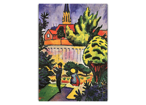 Children In The Garden By August Macke