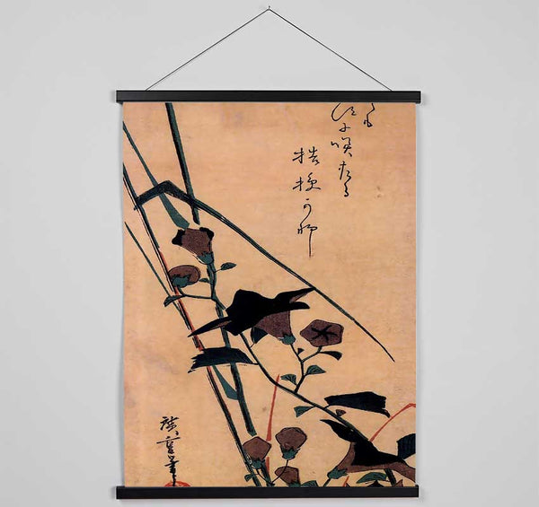 Hiroshige Chinese Bell Flower And Reed Hanging Poster - Wallart-Direct UK