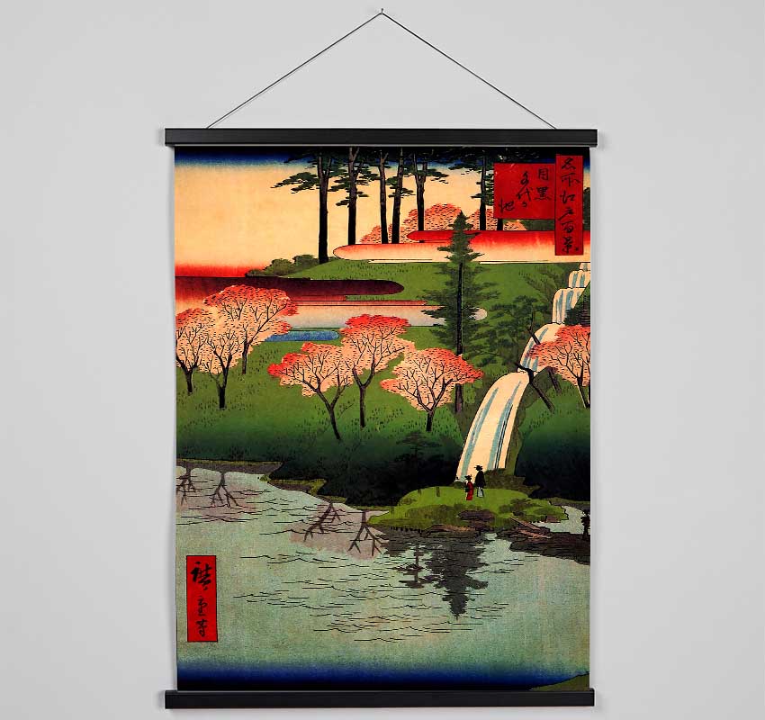 Hiroshige Chiyogaike Pond Hanging Poster - Wallart-Direct UK