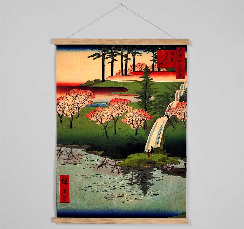 Hiroshige Chiyogaike Pond Hanging Poster - Wallart-Direct UK