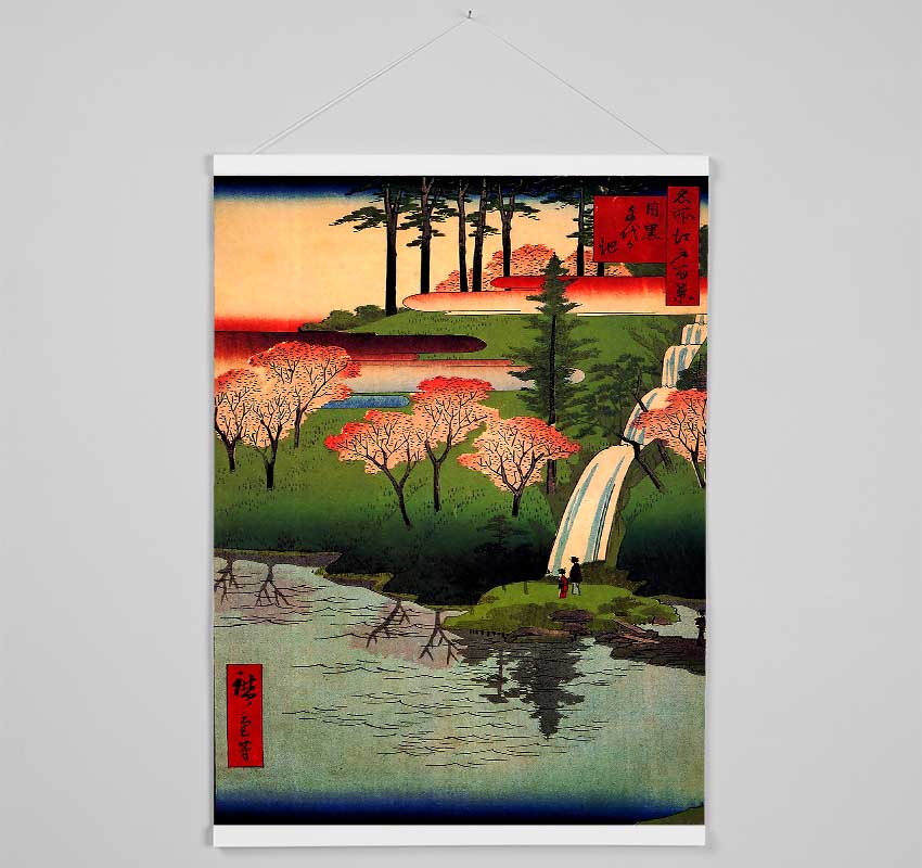 Hiroshige Chiyogaike Pond Hanging Poster - Wallart-Direct UK