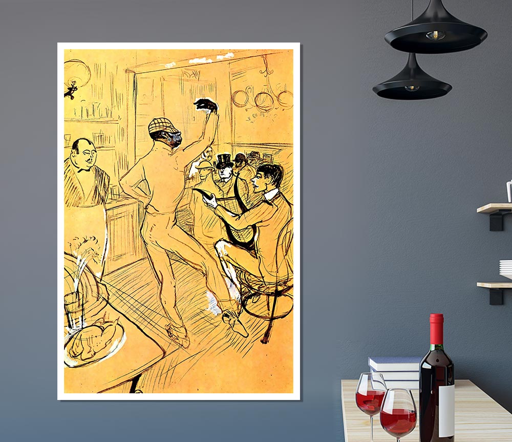 Toulouse Lautrec Chocolat Dance Print Poster Wall Art