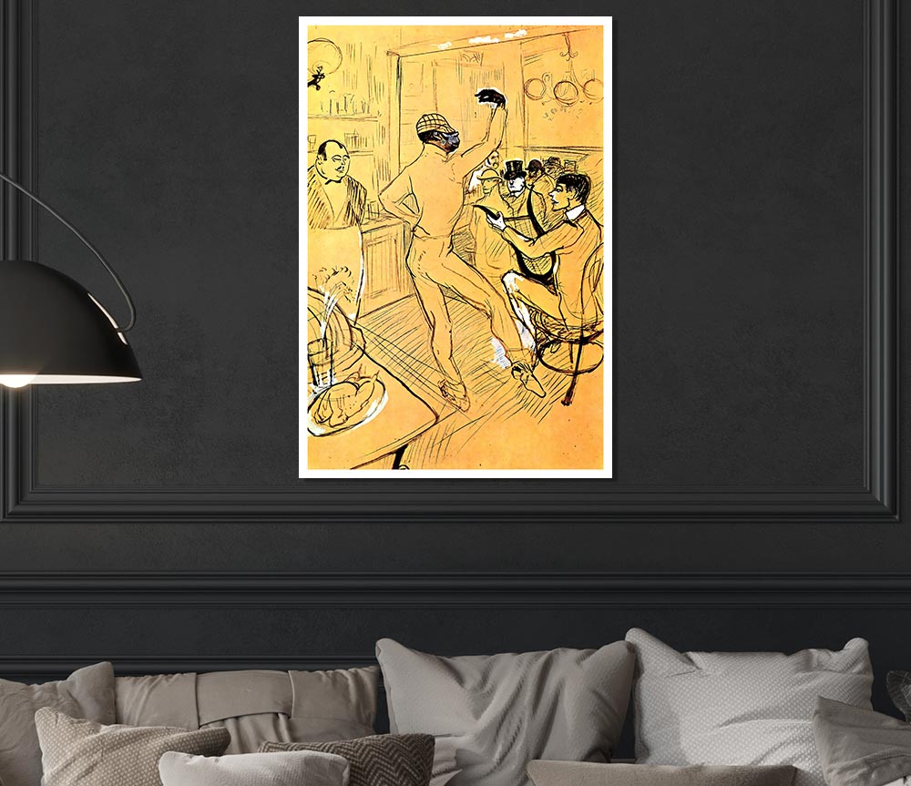 Toulouse Lautrec Chocolat Dance Print Poster Wall Art