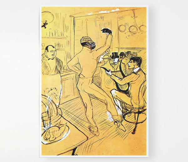 Toulouse Lautrec Chocolat Dance Print Poster Wall Art