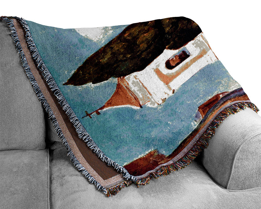 Renoir Church In Cagnes Woven Blanket