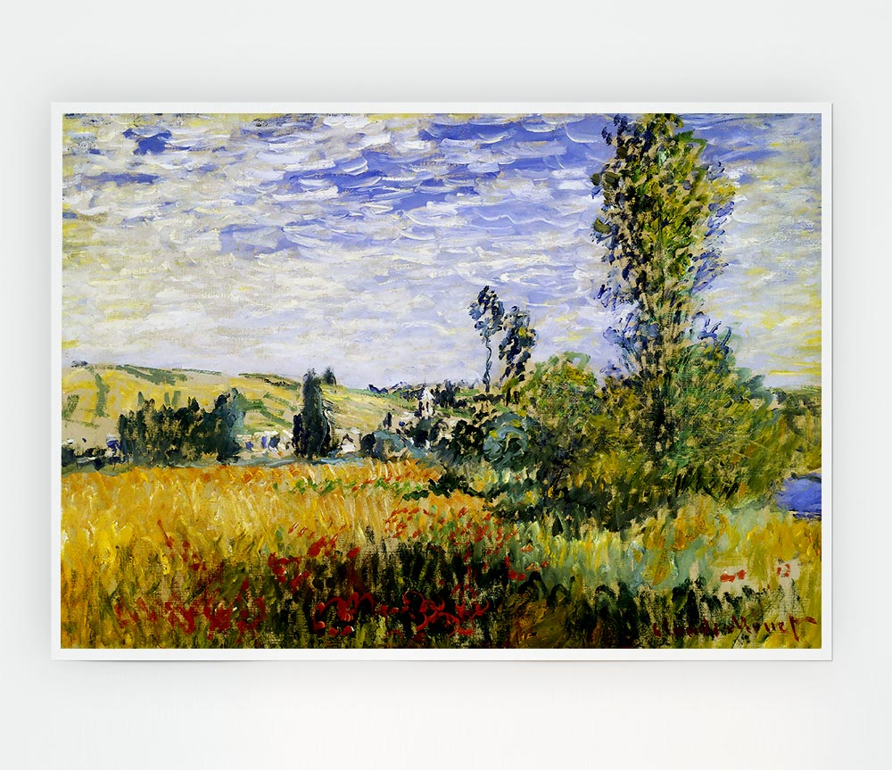 Claude Monet Fields Print Poster Wall Art