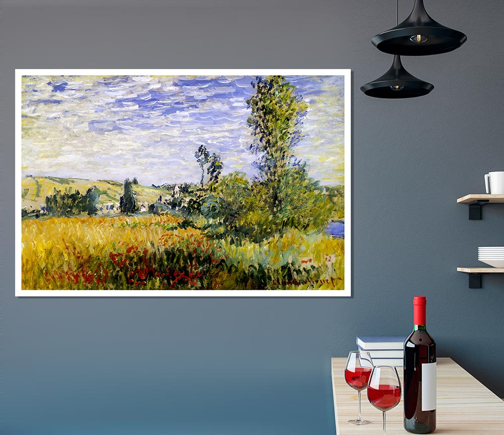 Claude Monet Fields Print Poster Wall Art