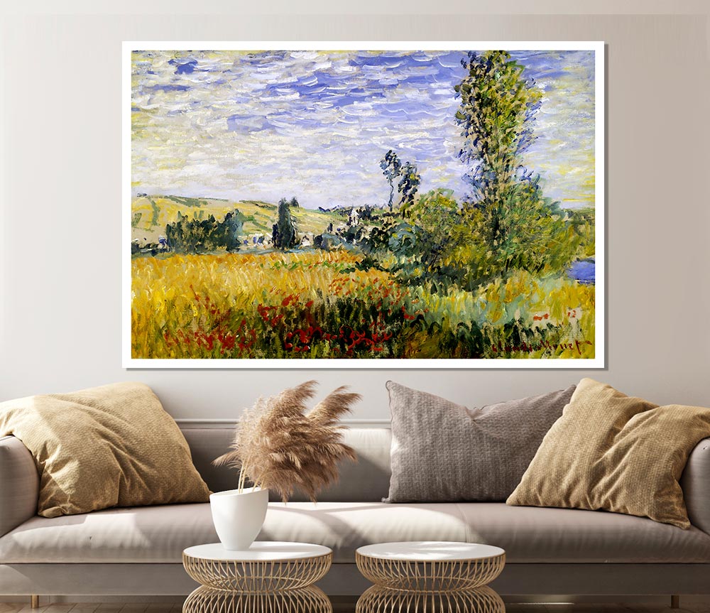 Claude Monet Fields Print Poster Wall Art