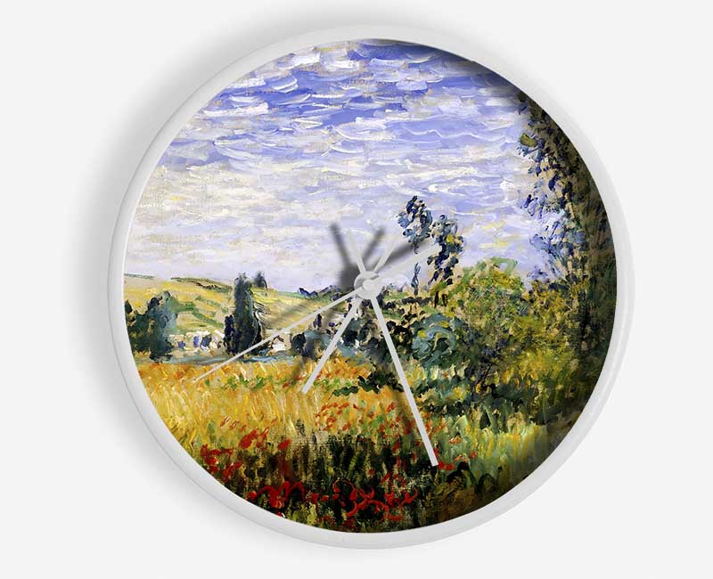 Claude Monet Fields Clock - Wallart-Direct UK