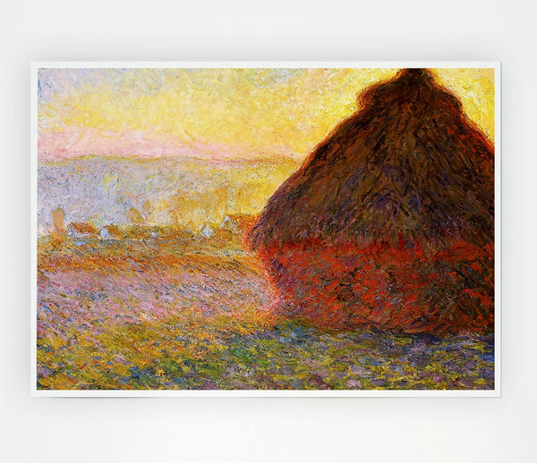 Claude Monet Gray Stacks 1 Print Poster Wall Art