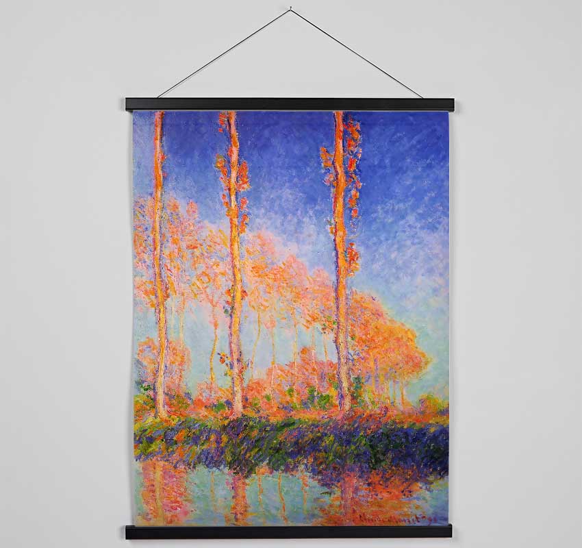 Claude Monet Poplars At Philadelphia Hanging Poster - Wallart-Direct UK