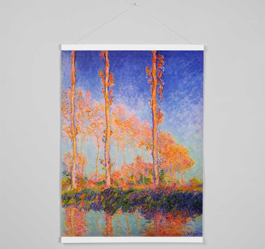 Claude Monet Poplars At Philadelphia Hanging Poster - Wallart-Direct UK