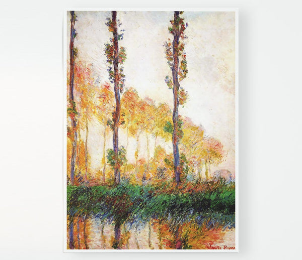 Claude Monet Poplars In Autumn 2 Print Poster Wall Art