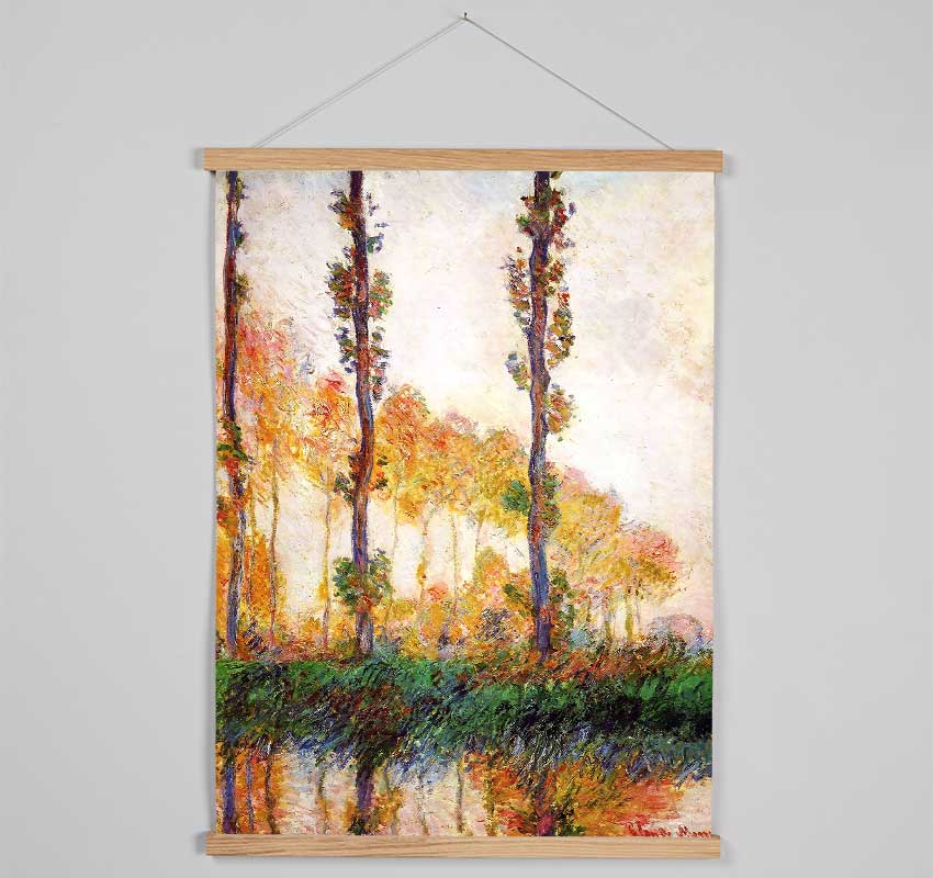 Claude Monet Poplars In Autumn 2 Hanging Poster - Wallart-Direct UK