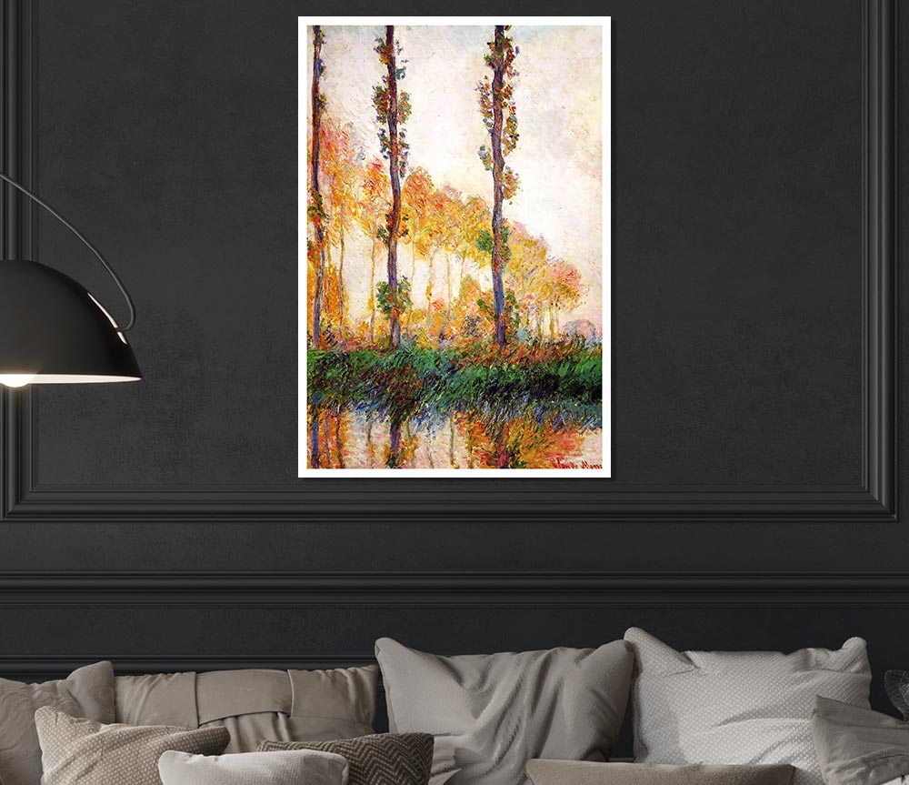 Claude Monet Poplars In Autumn 2 Print Poster Wall Art