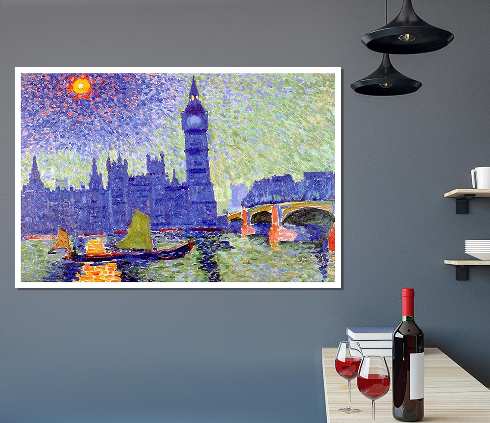 Claude Monet Thames Print Poster Wall Art