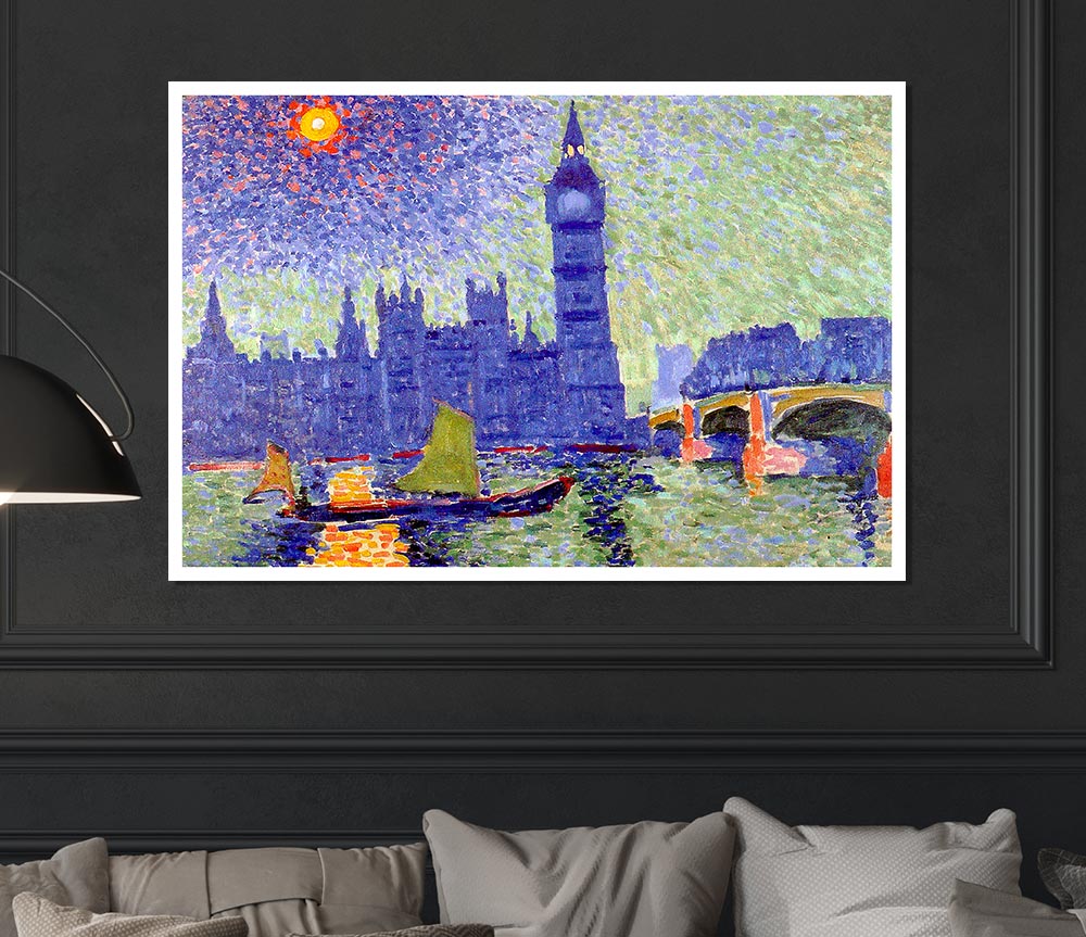 Claude Monet Thames Print Poster Wall Art