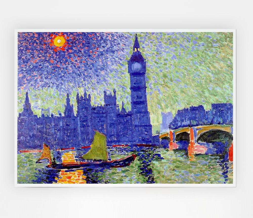 Claude Monet Thames Print Poster Wall Art