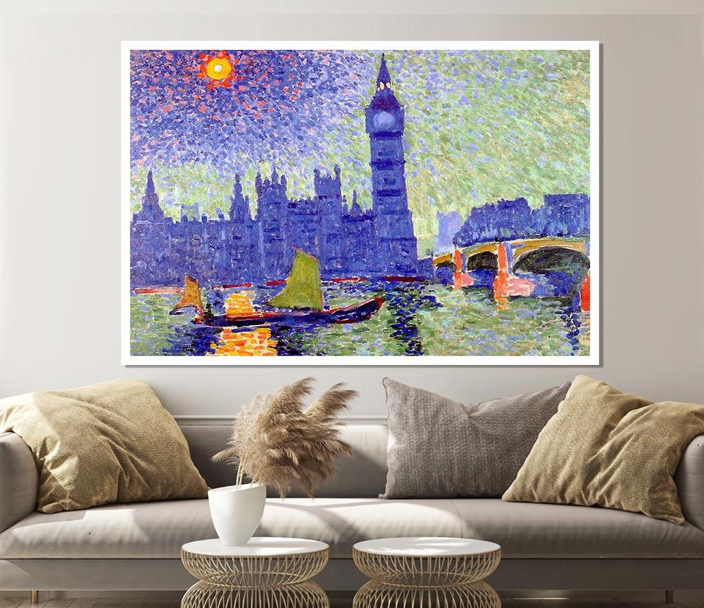 Claude Monet Thames Print Poster Wall Art