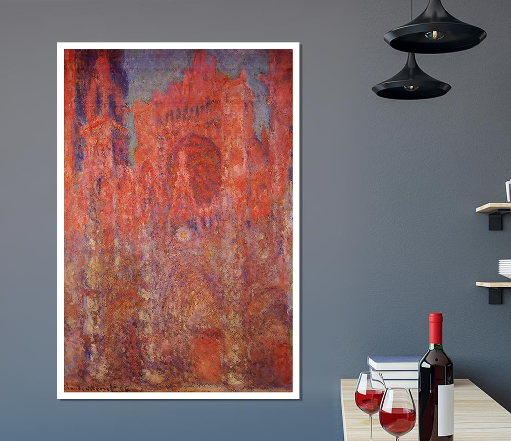 Claude Monet Rouen Cathedral Facade Print Poster Wall Art