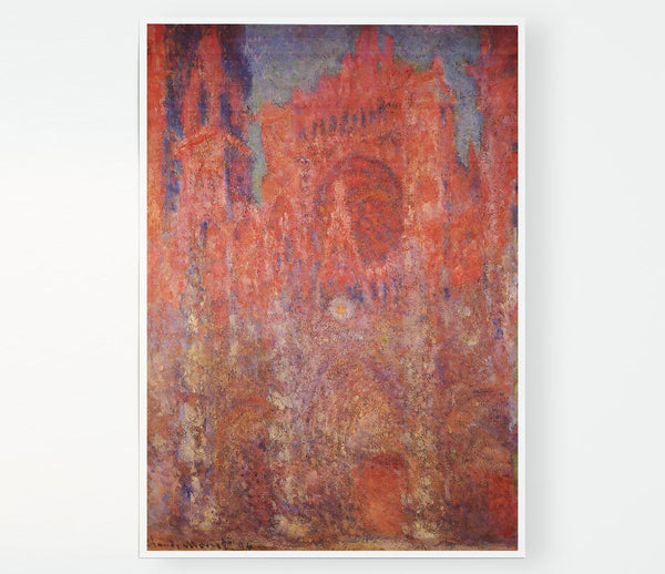 Claude Monet Rouen Cathedral Facade Print Poster Wall Art