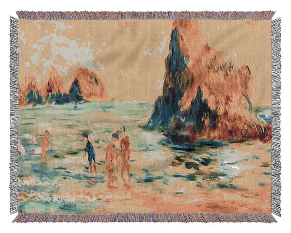 Renoir Cliffs At Guernsey Woven Blanket