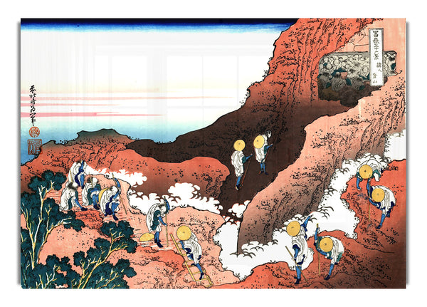 Climbing On Mt. Fuji By Hokusai Art Classic