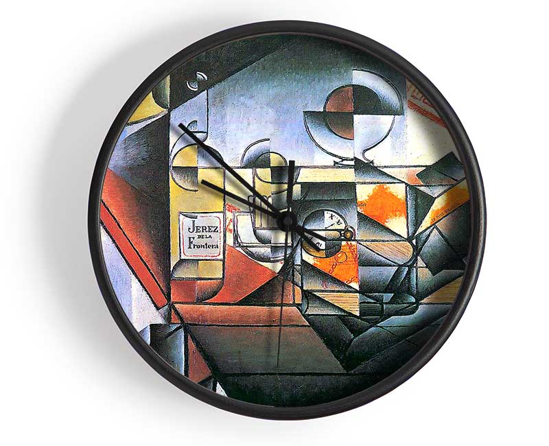 Juan Gris Clock And Bottle Jerez De La Frontera Clock - Wallart-Direct UK