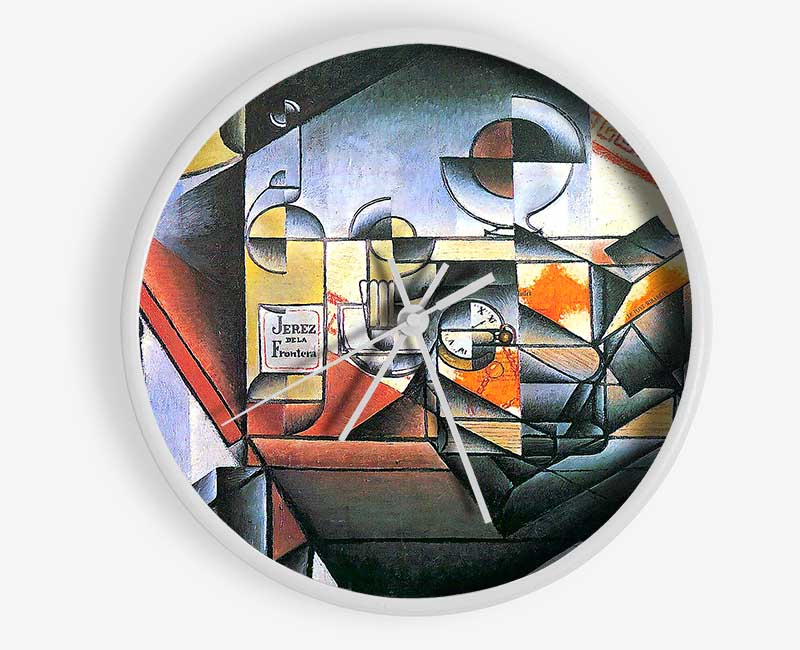 Juan Gris Clock And Bottle Jerez De La Frontera Clock - Wallart-Direct UK